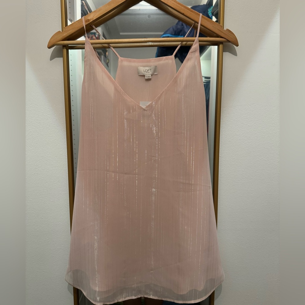Rose pink tank/blouse by Loft